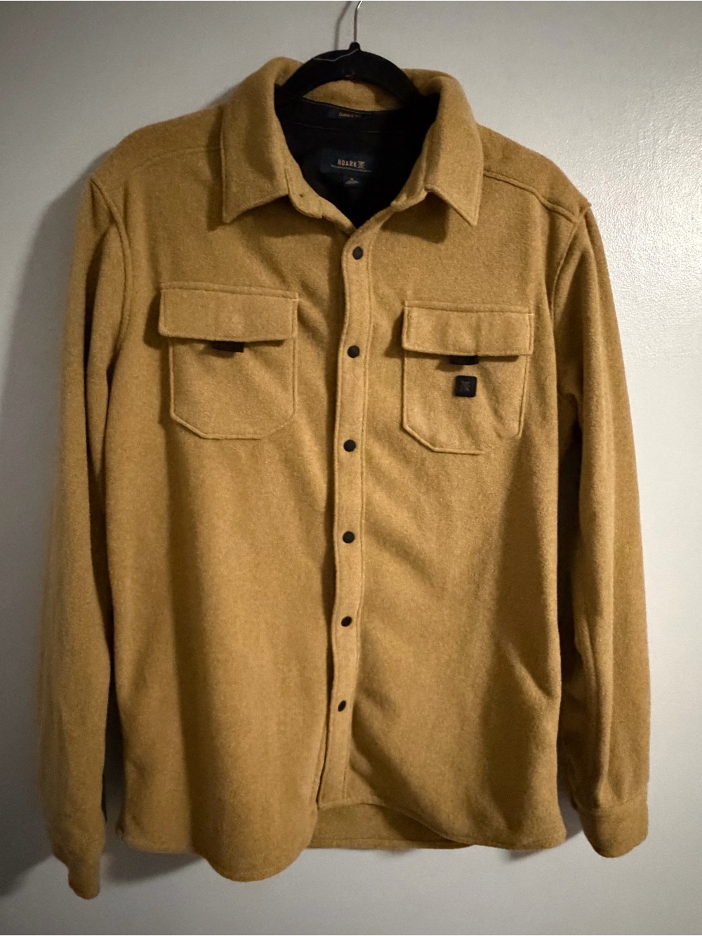 Roark Men's Tan Lightweight Snap Shirt Jacket